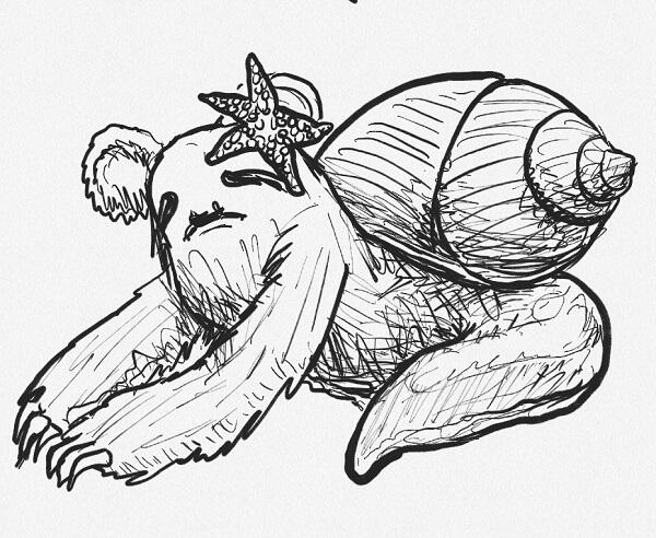 2021 sloth snail starfish