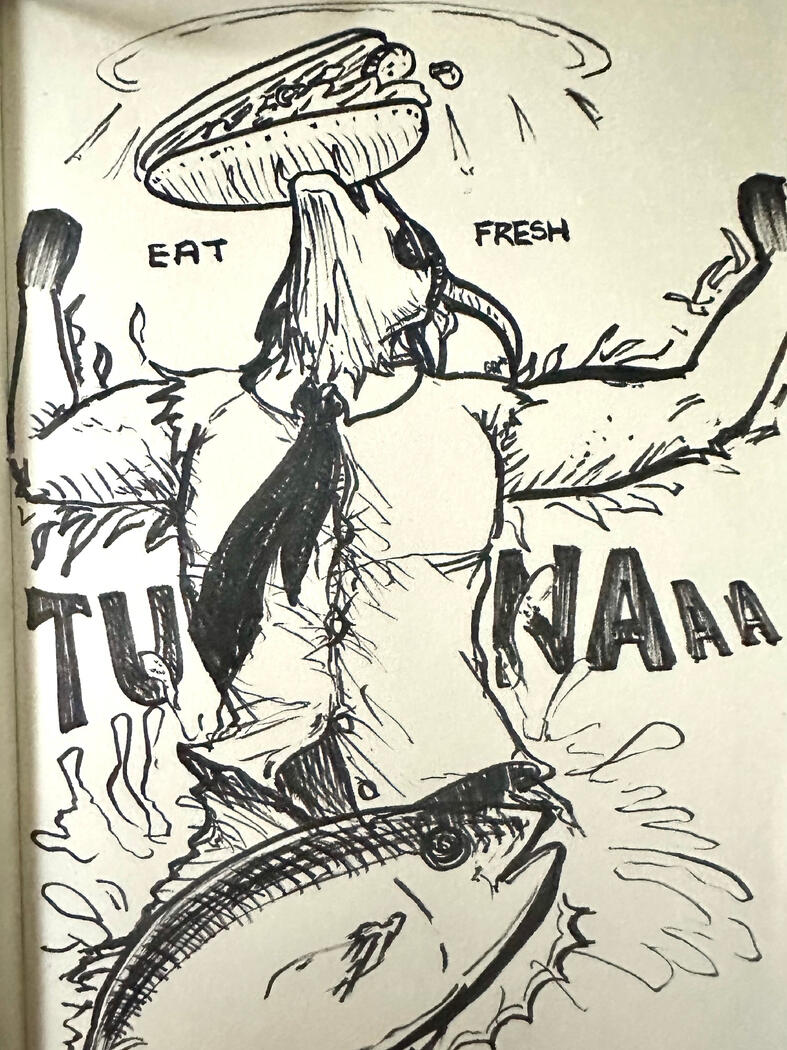 Goatyr's fresh tuna sandwich