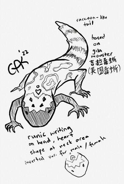 2022 untitled creature based on gila monster