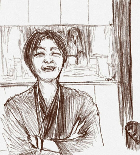 Youtuber Portrait: Matcha Samurai laughing (2025)