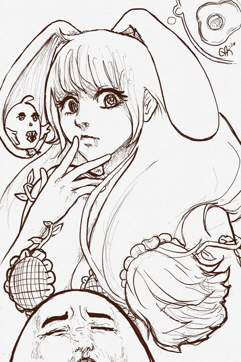 bust-up sketch $20